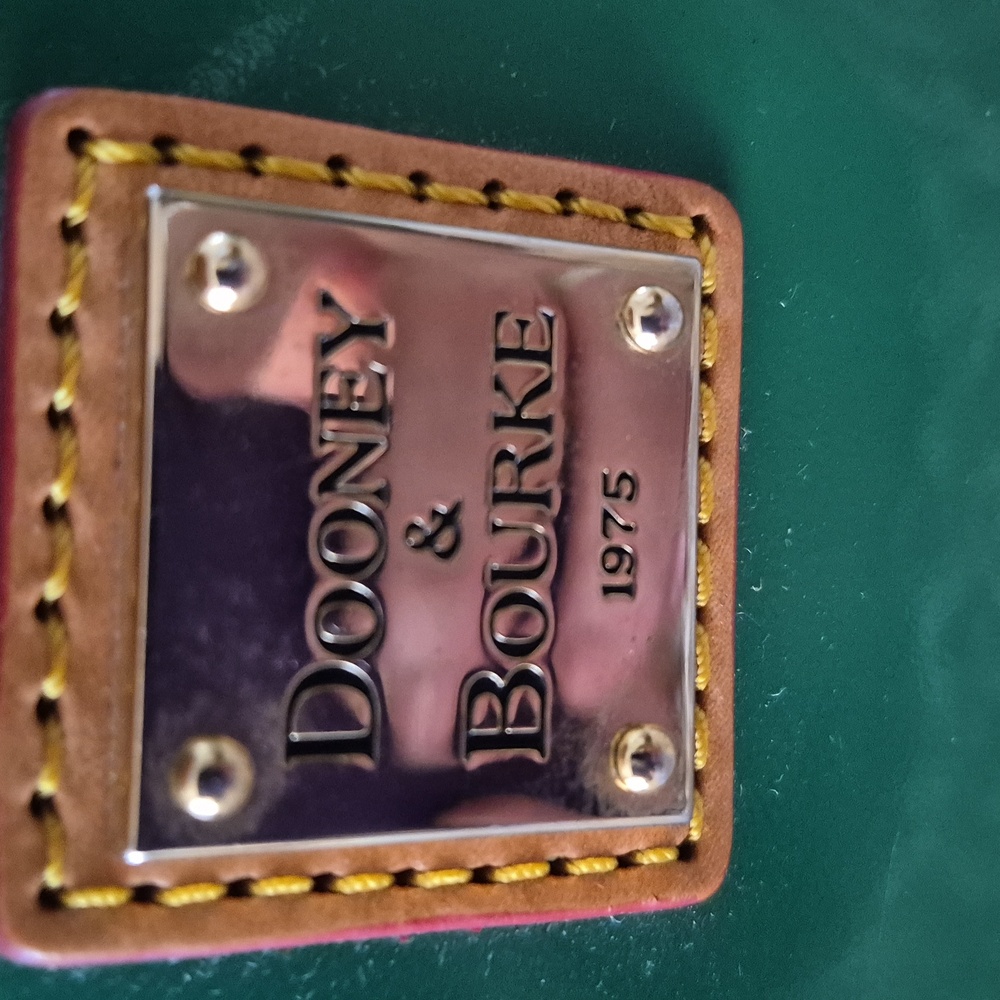 Dooney & Bourke Green and Tan Tote Bag - Picture 2 of 7